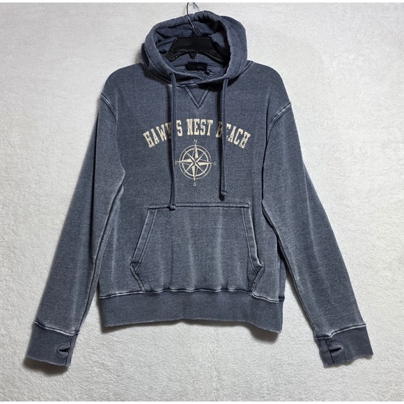 Ocean Beach Sportswear Other - Ocean Beach Sportswear Hawks Nest Beach Acid Wash Compass Hoodie Blue Men's M